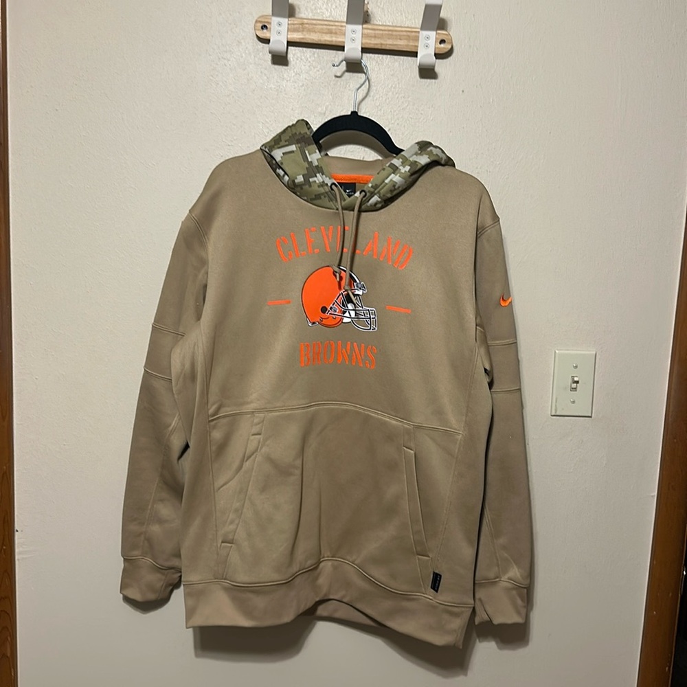 Nike Cleveland Browns Tan & Orange Hoodie